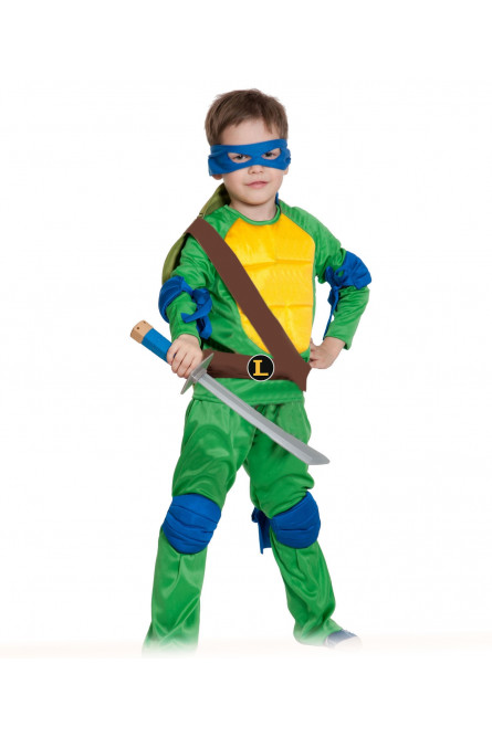 Детский костюм сине-зеленой Черепашки Каратиста