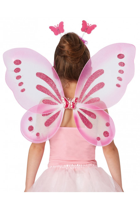Розовый набор с бабочками