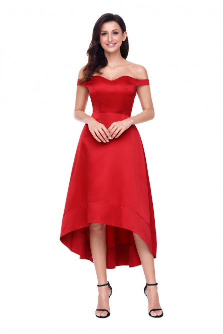 Красное длинное платье для выпускного