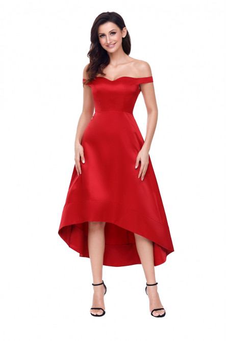 Красное длинное платье для выпускного