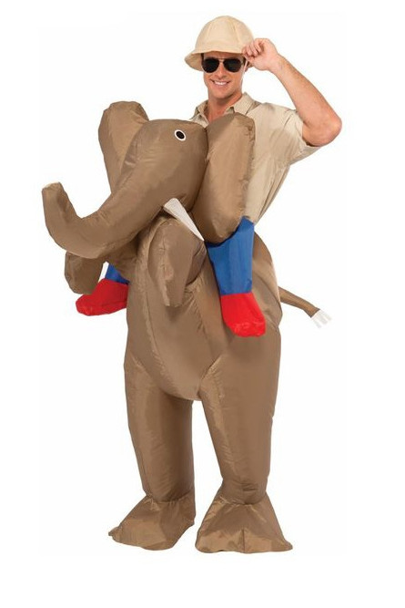 Надувной костюм Верхом на слоне