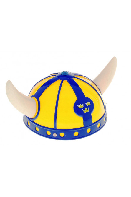 Желто-синий шлем викинга