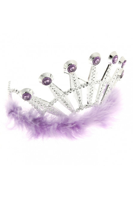 Фиолетовая корона с мехом