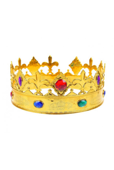 Золотая корона с разноцветными камнями