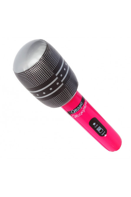 Надувной розовый микрофон