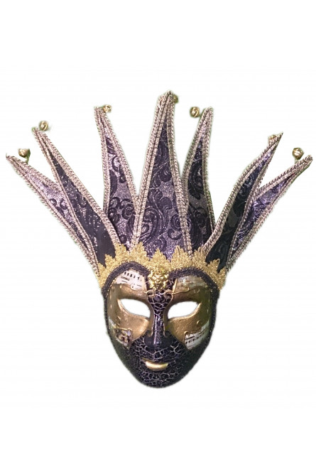 Черная венецианская маска с узором