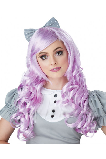 Фиолетовый парик куклы