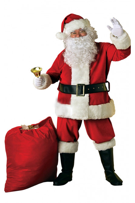 Взрослый плюшевый костюм Санта Клауса