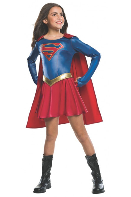 Детский костюм Супергерл в плаще