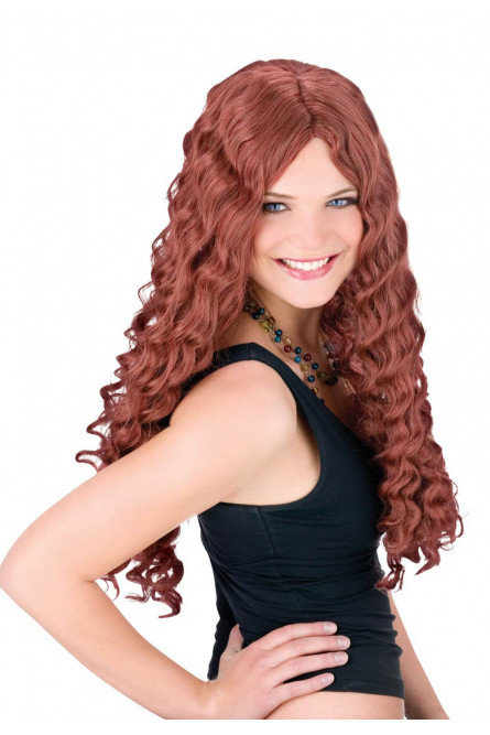 Рыжий длинный парик 60 см