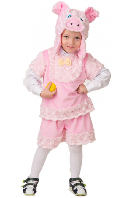 Детский костюм розового поросенка