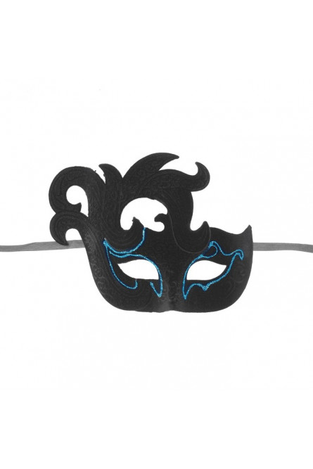 Карнавальная маска Узоры голубая