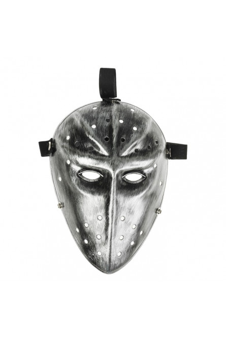 Карнавальная маска Воин серебряная