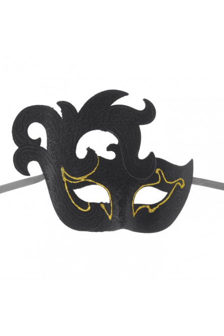 Карнавальная маска Узоры желтая
