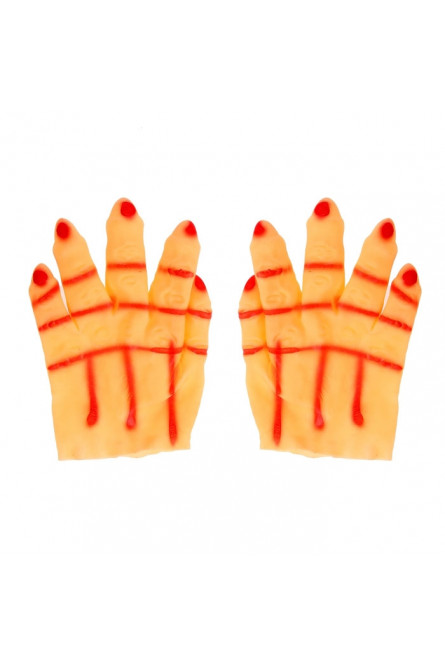 Карнавальные перчатки Рука красная