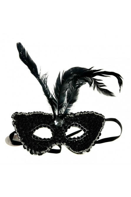 Карнавальная маска с серебристой каймой