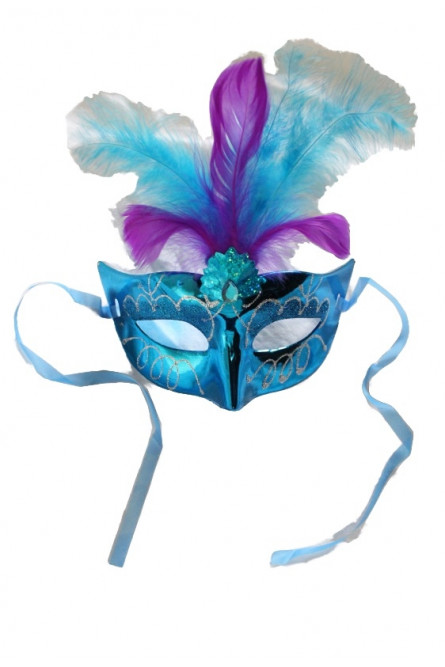 Карнавальная маска Причуда голубая