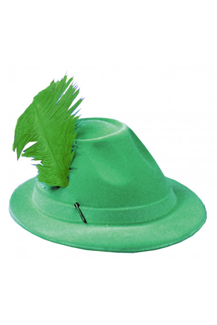 Зеленая шляпа с пером