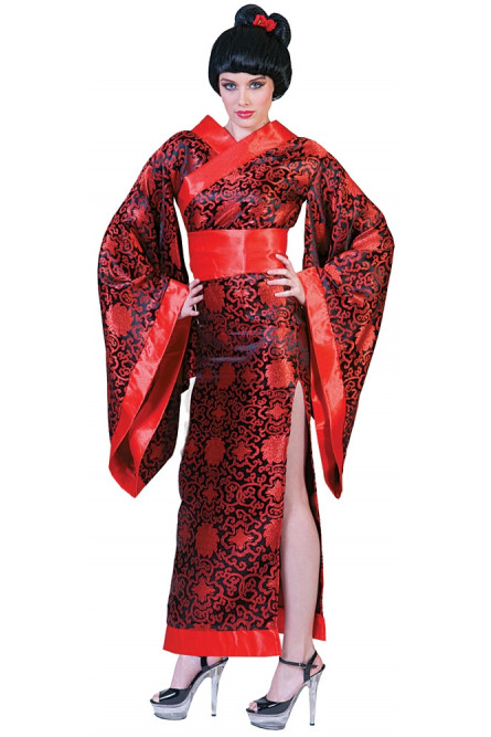 Костюм японской гейши в красном