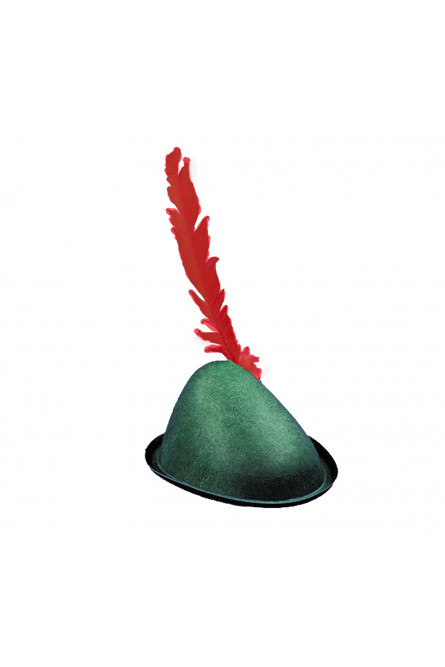 Шляпа с красным пером для Октоберфеста