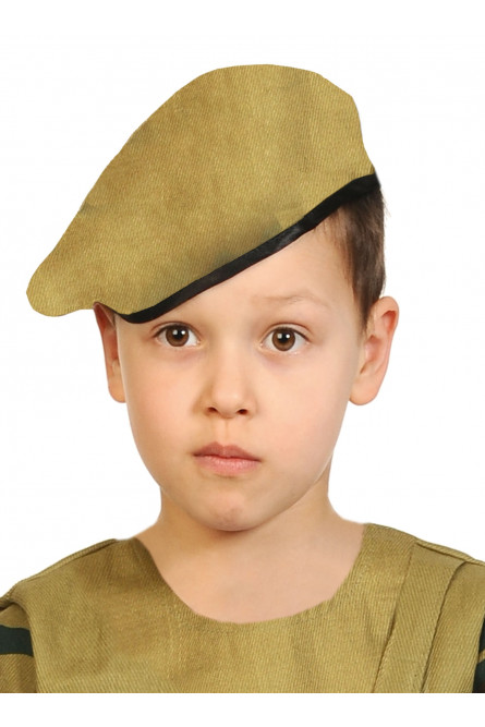 Детский военный берет хаки