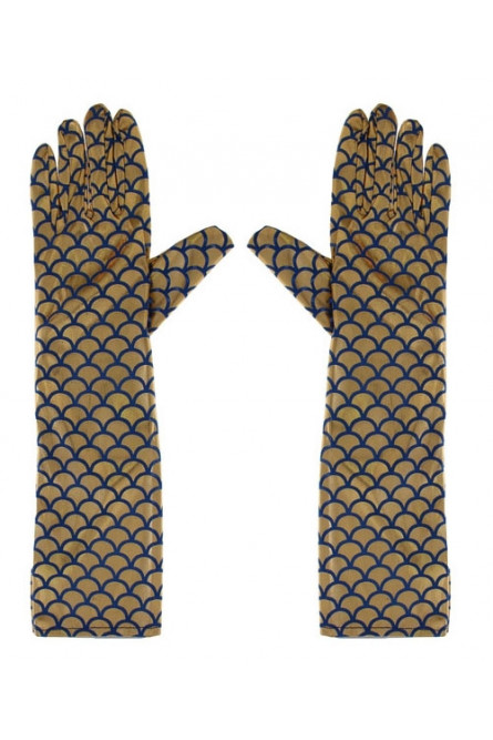 Золотые перчатки с чешуей