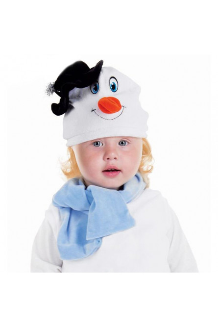 Шапка и шарф Снеговичка для малыша