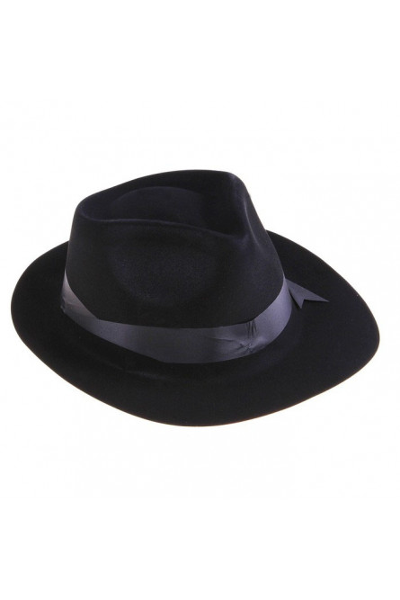 Черная шляпа с лентой
