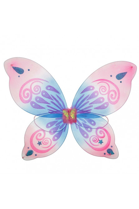 Розово-голубые крылья бабочки