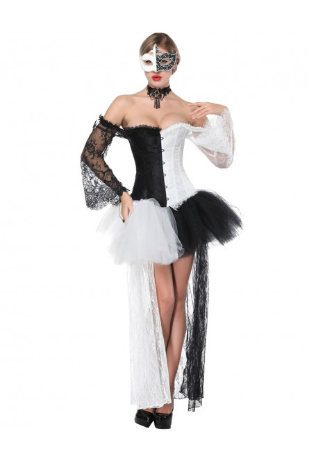 Карнавальный костюм черно-белый Домино