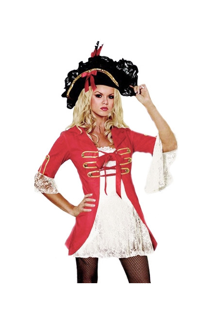 Женский костюм пиратки с кружевами