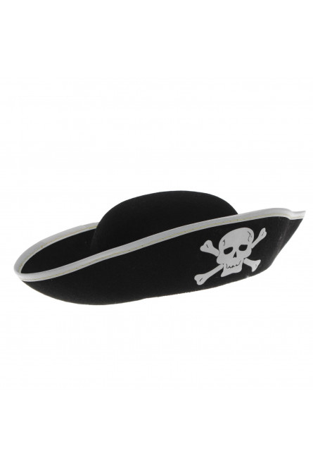 Пиратская шляпа с белой окантовкой