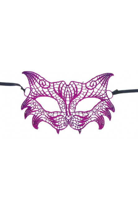 Фиолетовая ажурная маска Кошка