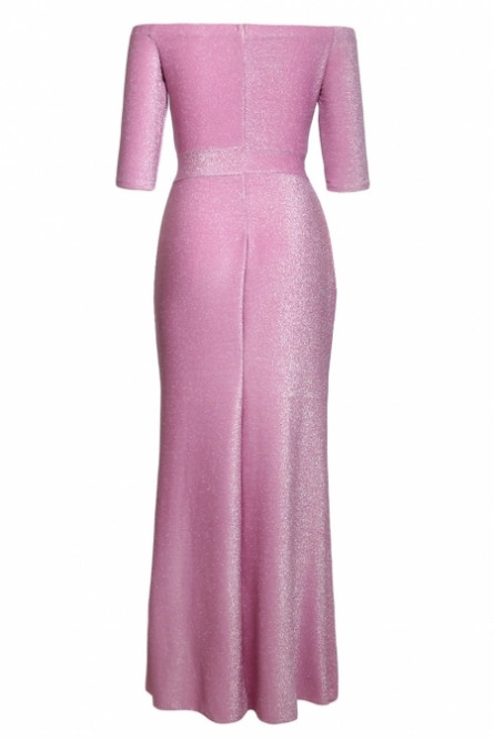 Розовое платье металлик