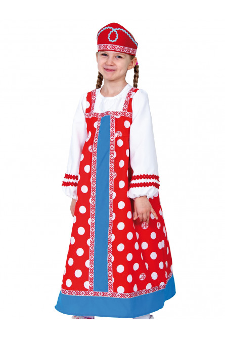 Детский костюм Аленушки в красном