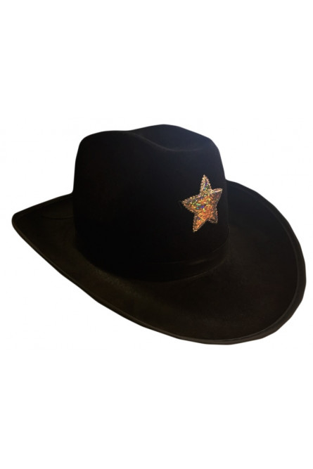 Ковбойская шляпа с серебряной звездой