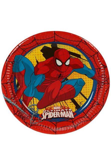 Бумажные тарелки Человек Паук Суперсила 8 шт