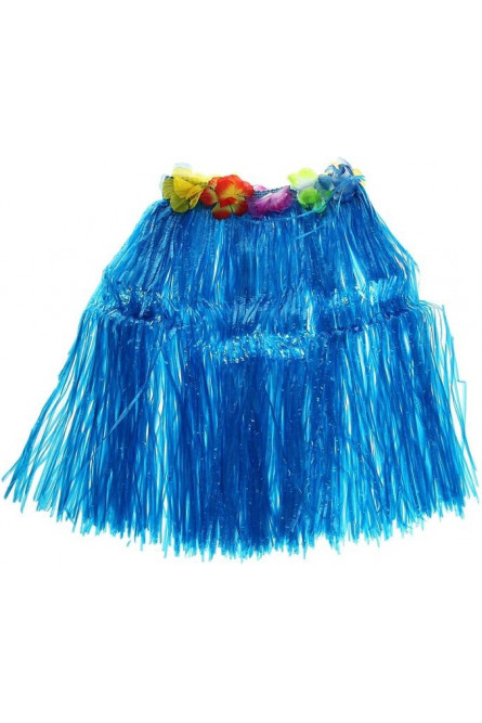 Синяя гавайская юбка