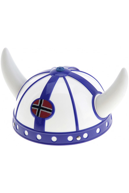 Шлем викинга бело-синий