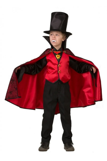Детский костюм Дракулы в красном