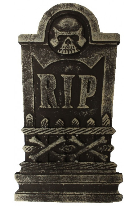Декоративное надгробие с черепом RIP