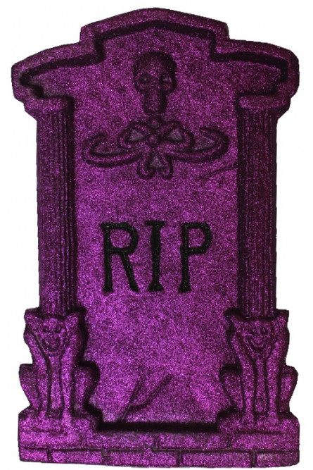 Фиолетовое блестящее надгробие RIP