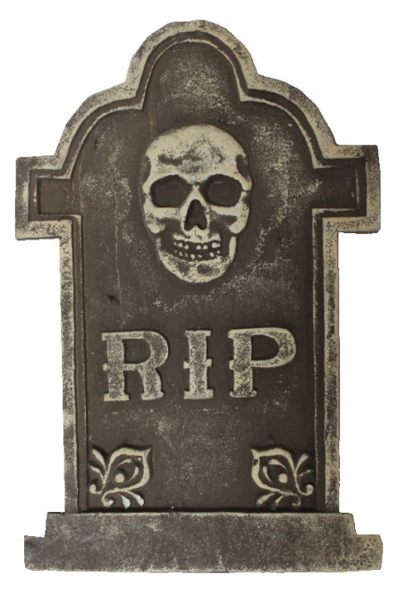 Декоративное надгробие RIP с черепом