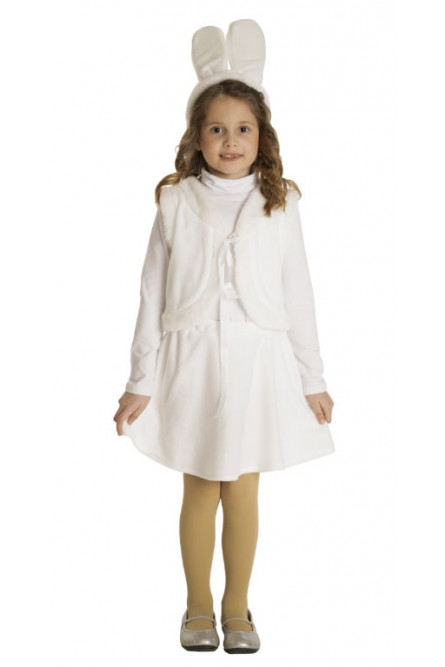 Детский костюм Зайки в белом