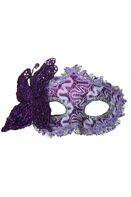 Фиолетовая маска с бабочкой
