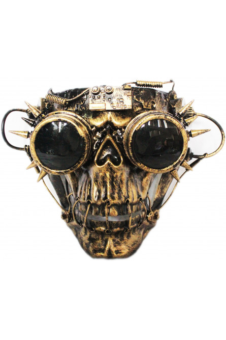 Золотая маска Скелет Стимпанк