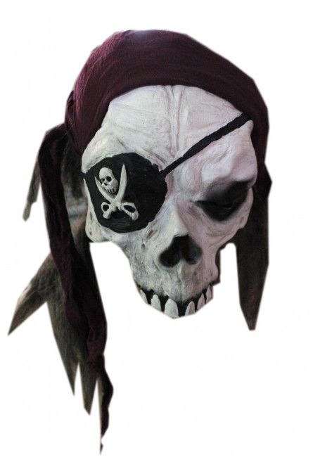 Маска черепа пирата в бандане