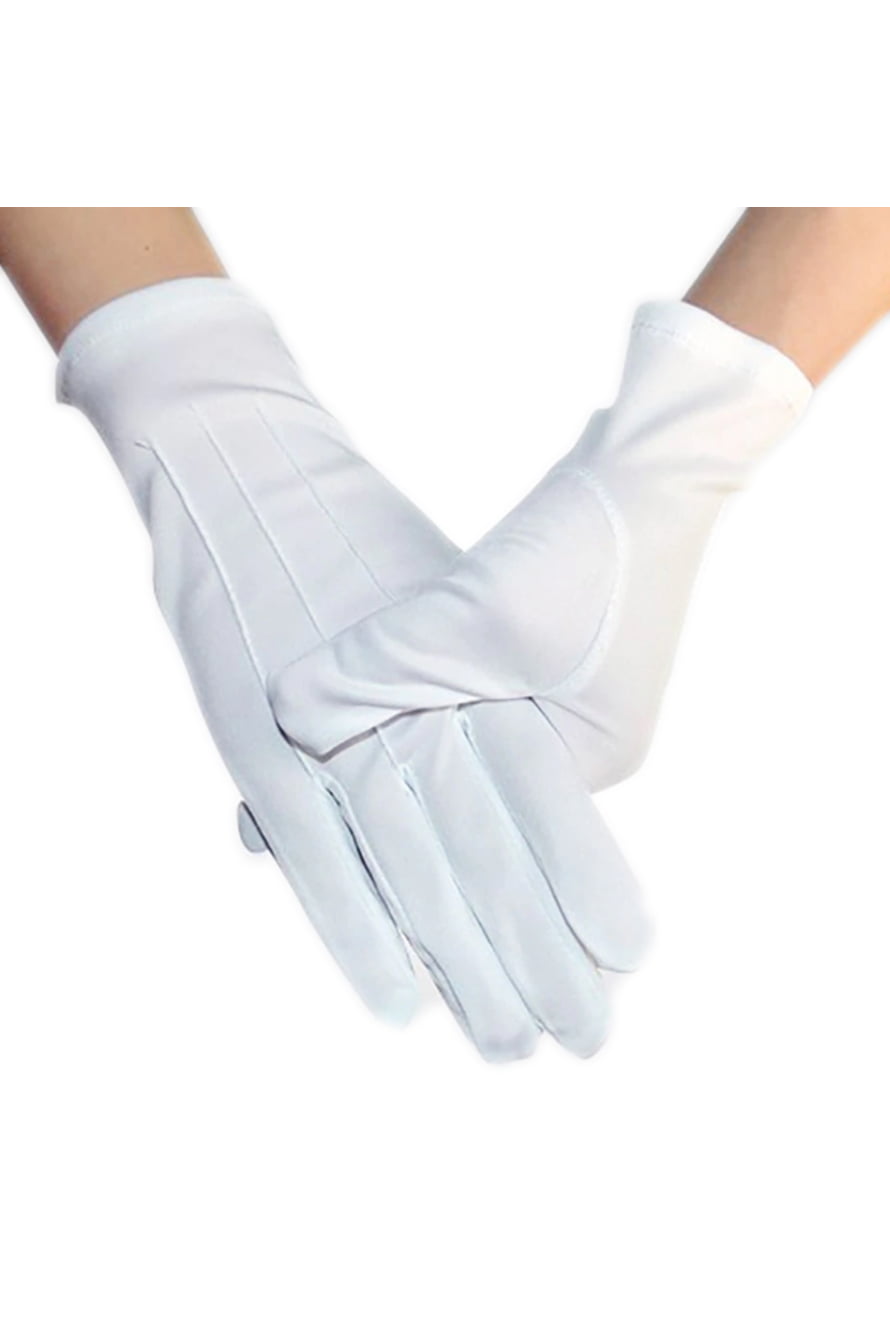 Перчатки купить ростов. ДС 2 перчатки белые. Белые тканевые перчатки. Перчатки белые короткие. Перчатки стюардессы.