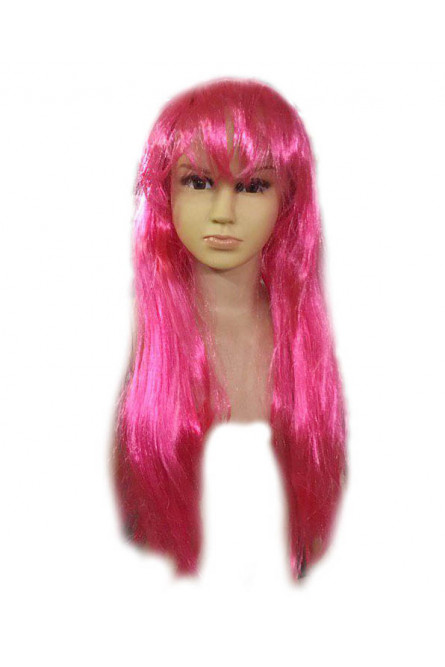 Розовый детский парик