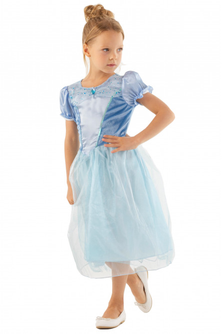 Детский костюм принцессы в голубом